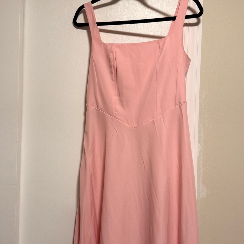 Elegant Pink Sleeveless Dress